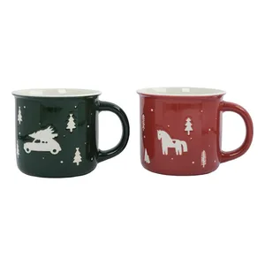 Набор кружек Лошадь и Машина с елкой, Retro, designboom