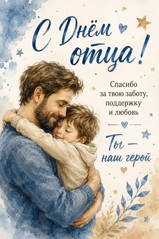 с днем отца открытка с днем отца открытка
