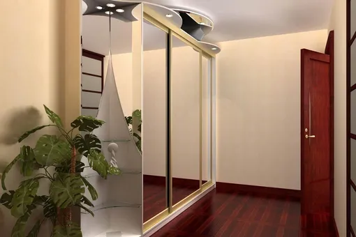 Большие зеркала напротив входной двери Большие зеркала напротив входной двери