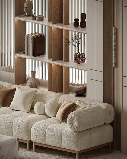 Гостиная в стиле тихой роскоши фото