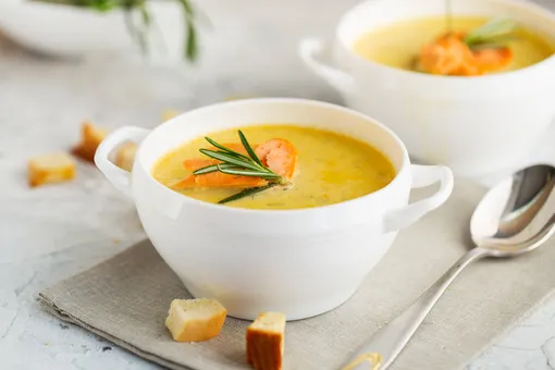 Суп-лапша с сухариками