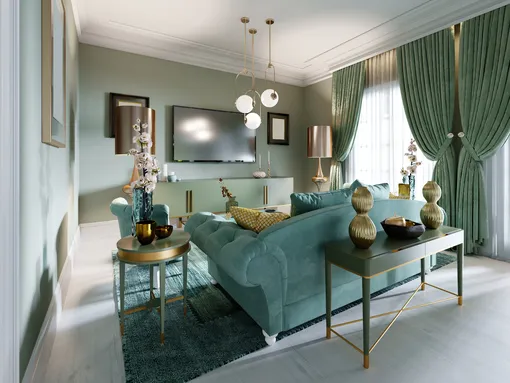 гостиная в стиле ар-деко фото