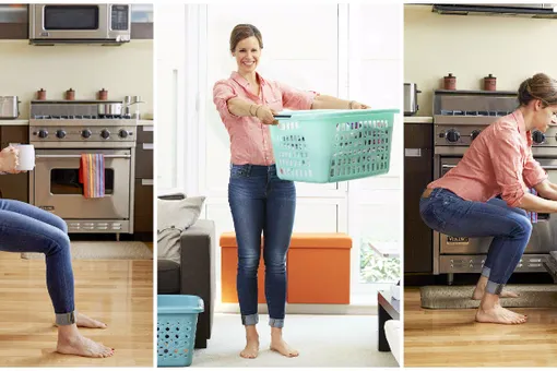 Фитнес за уборкой. 10 простых упражнений для дома