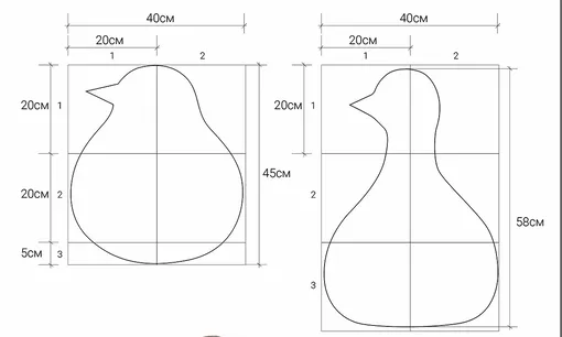 Выкройка птиц Выкройка птиц