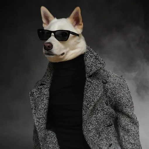 собака в очках