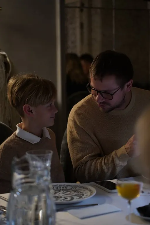 Муж и сын пришли поддержать на первой гастро-лекции