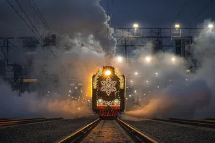 Где и когда посмотреть на поезд Деда Мороза в Москве и городах России?