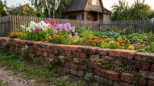 Клумба из старого кирпича: сухая кладка, которая выглядит как камень Клумба из старого кирпича: сухая кладка, которая выглядит как камень