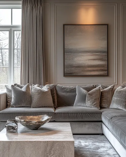 Монохромная гостиная