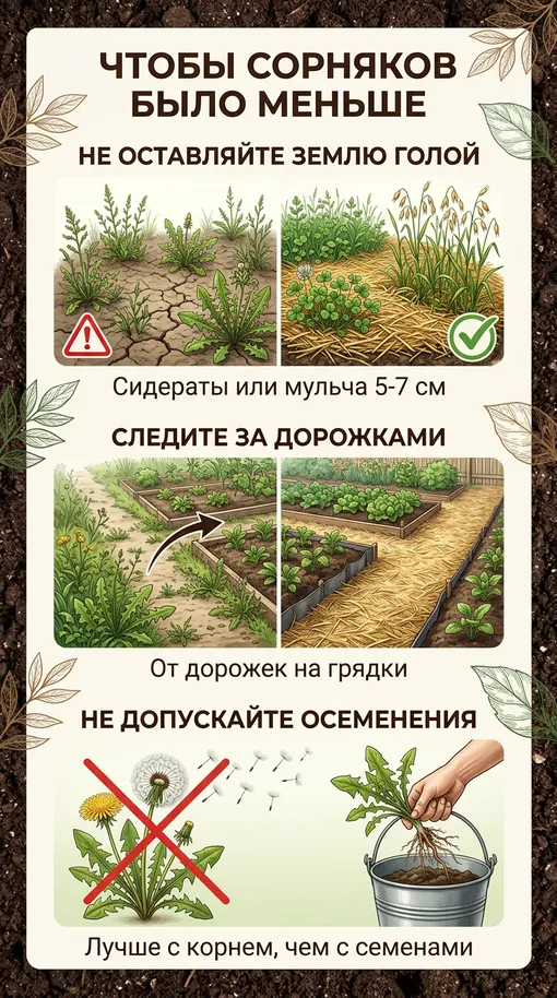 Что делать, чтобы сорняков было меньше Что делать, чтобы сорняков было меньше