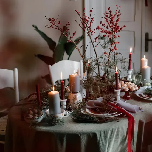 Веточки падуба для новогоднего декора 2026