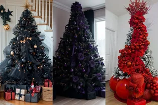 Вампирская ёлка: 17 идей декора к Новому году 2026, если вам нравится готический стиль