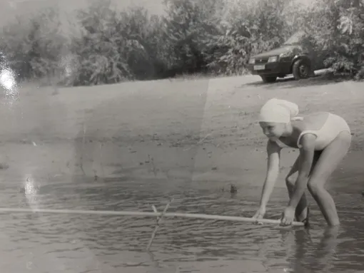 Наташа на рыбалке