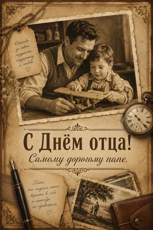 открытка с днем отца открытка с днем отца