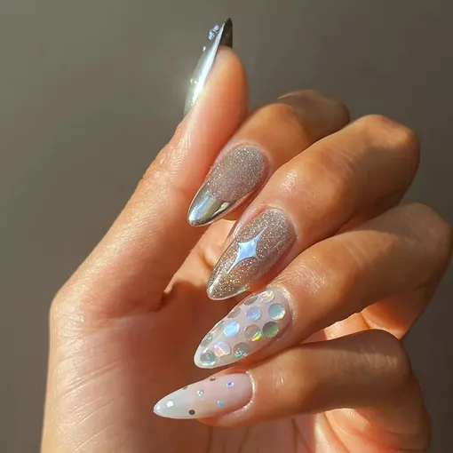 новый год 2026 идеи маникюра