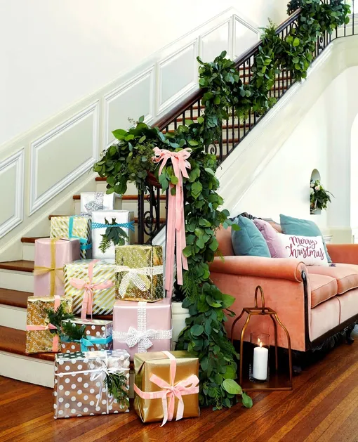 украшение лестницы украшение лестницы