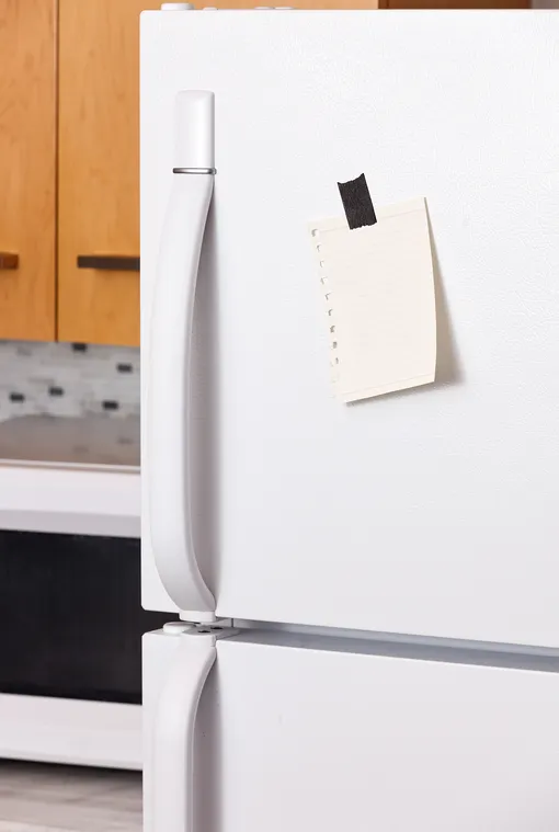 Заметка на холодильнике