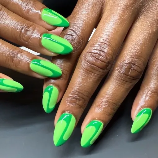 Зелёный слайм маникюр Зелёный слайм маникюр