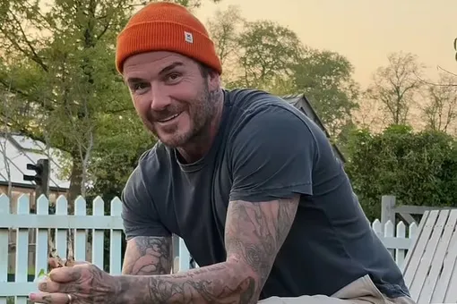 Дэвид Бэкхэм показал свой урожай редиски