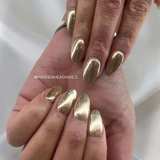 Пастельный хром маникюр Пастельный хром маникюр