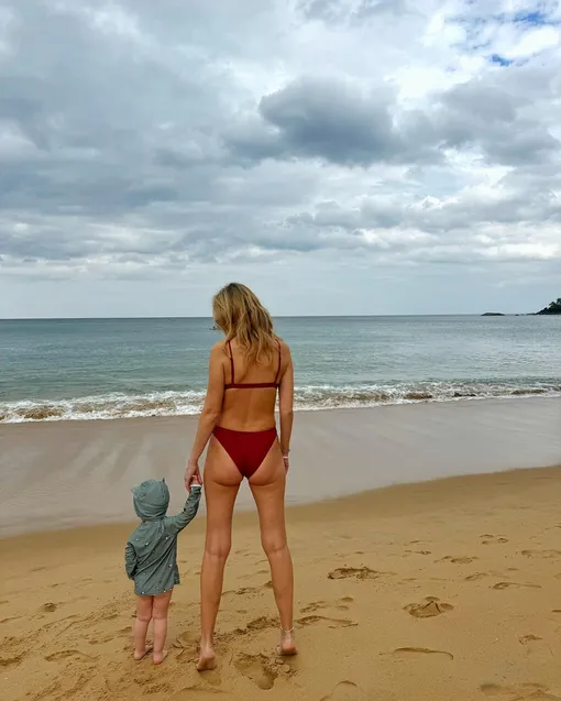 Женя Малахова с сыном Фёдором Тарасовым