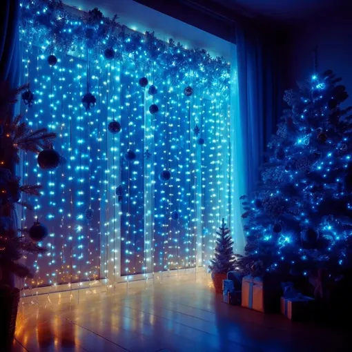 Гирлянды вместо обоев