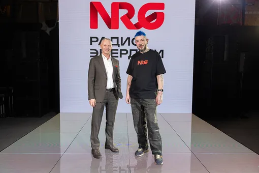 Генеральный директор ГПМ Радио Вадим Терещук и дизайнер Артемий Лебедев