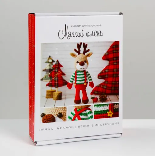 Новогодняя игрушка «Олень», набор для вязания, 505 руб. Новогодняя игрушка «Олень», набор для вязания,