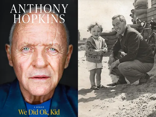 Обложка книги мемуаров Энтони Хопкинса и Энтони Хопкинс в детстве