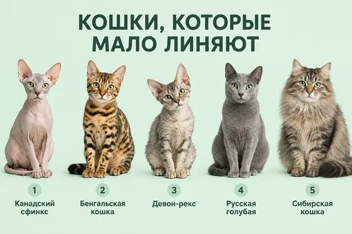 Забудьте про липкую ленту: 10 пород кошек, которые почти не линяют Забудьте про липкую ленту: 10 пород кошек, которые почти не линяют