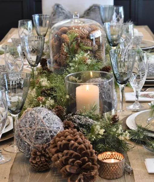 Шишки для украшения новогоднего стола