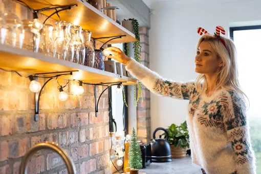 как украсить кухню к новому году