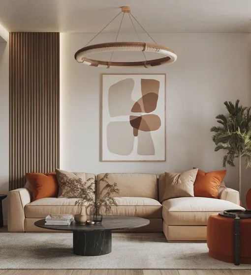 Гостиная в эстетике «тихой роскоши»