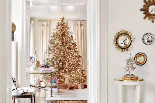 Как украсить гостиную к Новому году 2026 — 40 фото Как украсить гостиную к Новому году 2026 — 40 фото