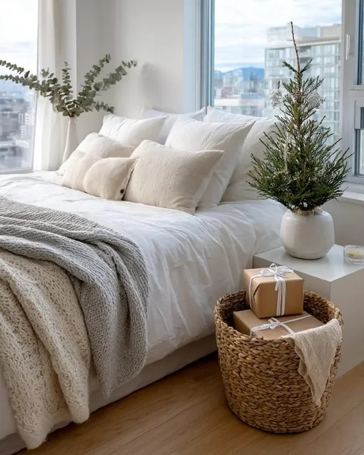 мини-елка в спальне мини-елка в спальне