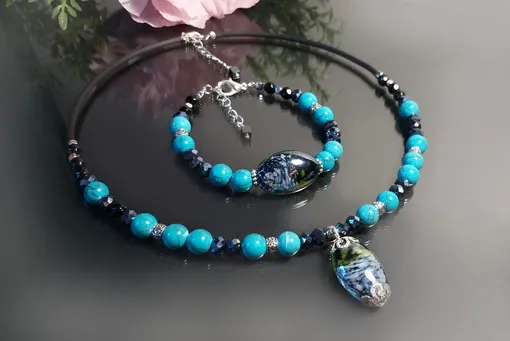 Украшения с водными камнями Украшения с водными камнями