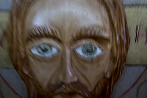 Икона в доме для слепоглухонемых в Пучкове. Фото: Дарья Козырева для ТД Икона в доме для слепоглухонемых в Пучкове. Фото: Дарья Козырева для ТД