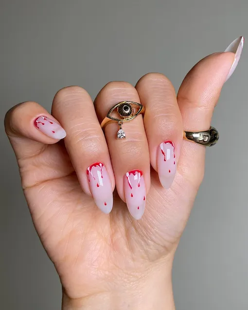 Кровавые ногти на Хеллоуин 2025 года