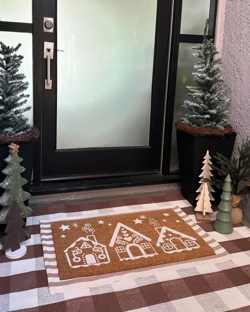 дверной коврик новогодний купить