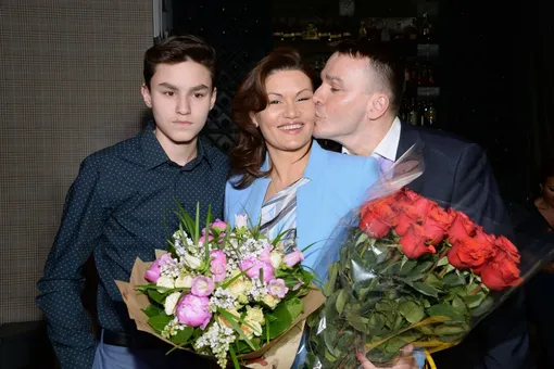 Кирилл Андреев с женой и сыном. 2015 год