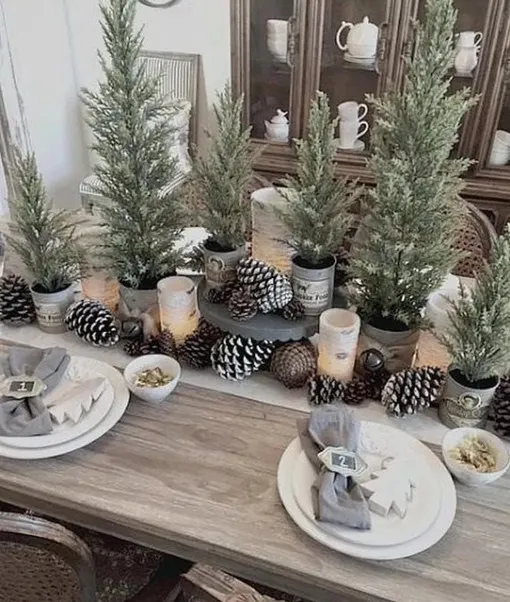 Шишки для украшения новогоднего стола