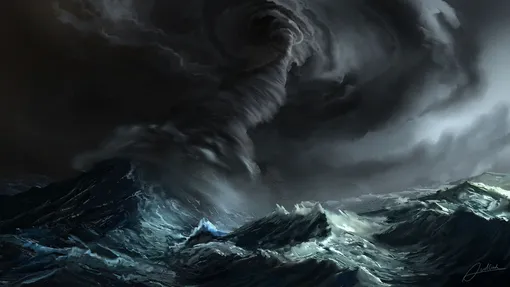 Мрачные картины с пейзажами штормов Мрачные картины с пейзажами штормов