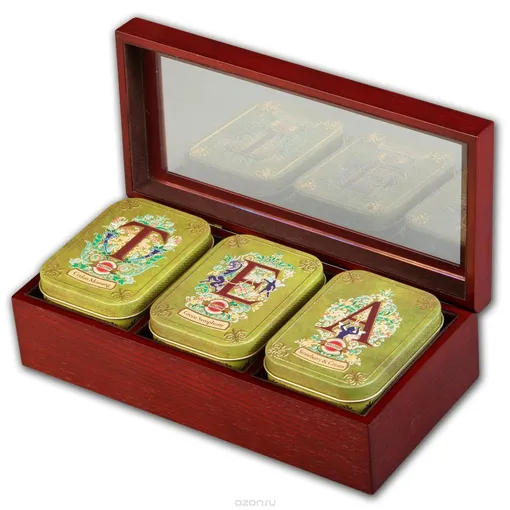 Набор премиального чая в деревянной шкатулке
