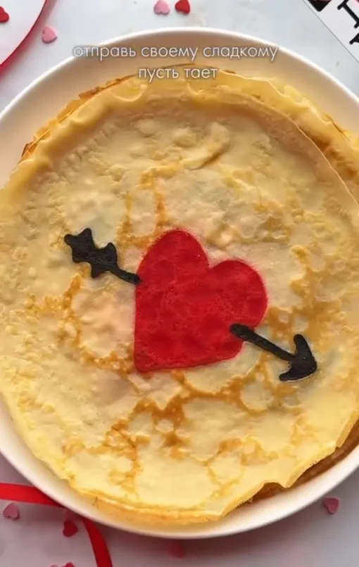 Блины с сердечками